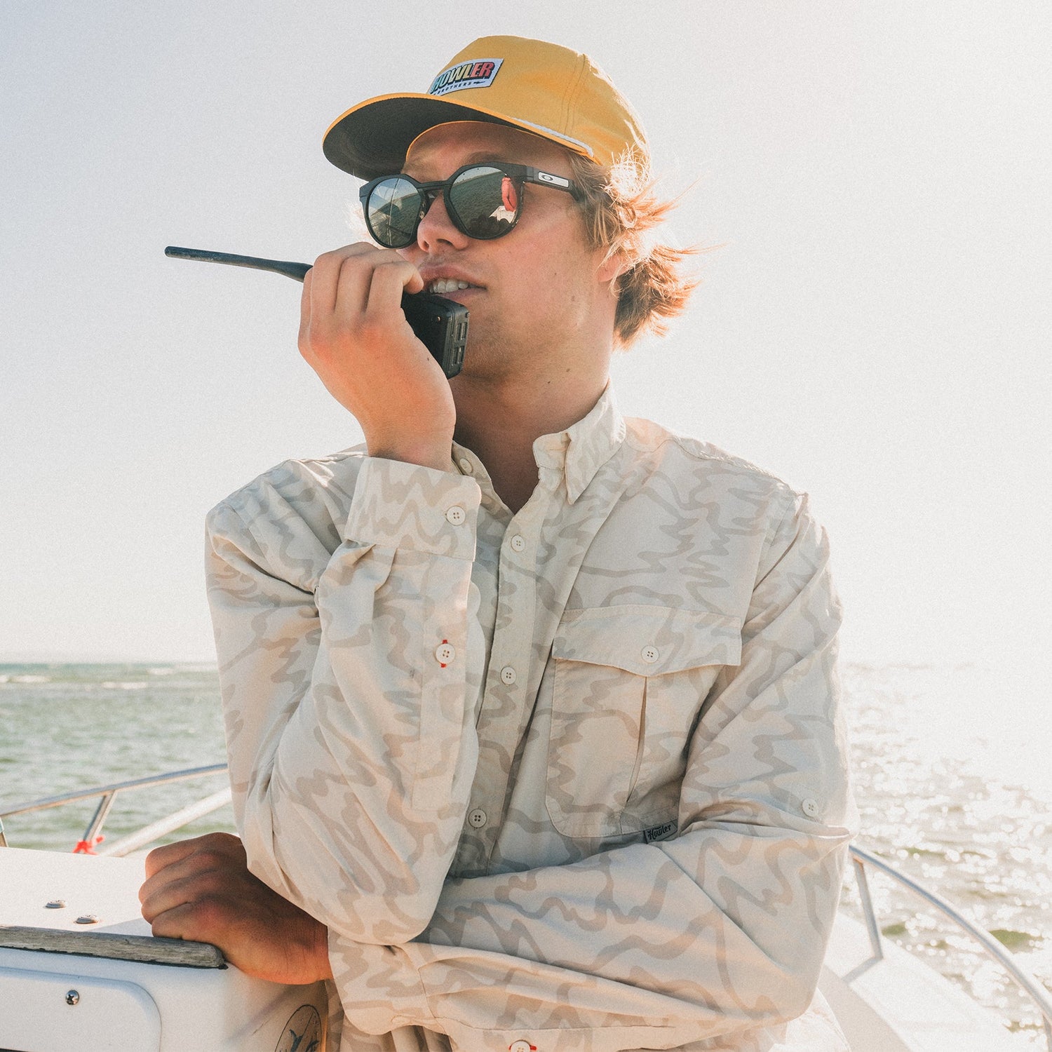 Matagorda Longsleeve Shirt - Ocean Motion : Off White
