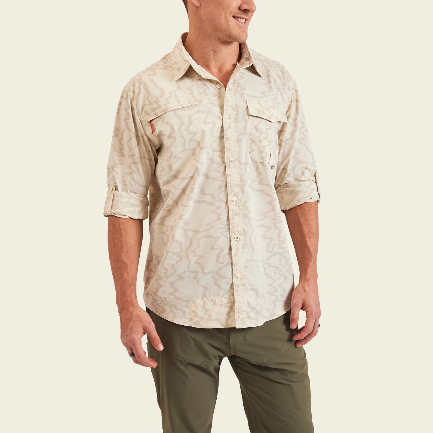 Matagorda Longsleeve Shirt - Ocean Motion : Off White