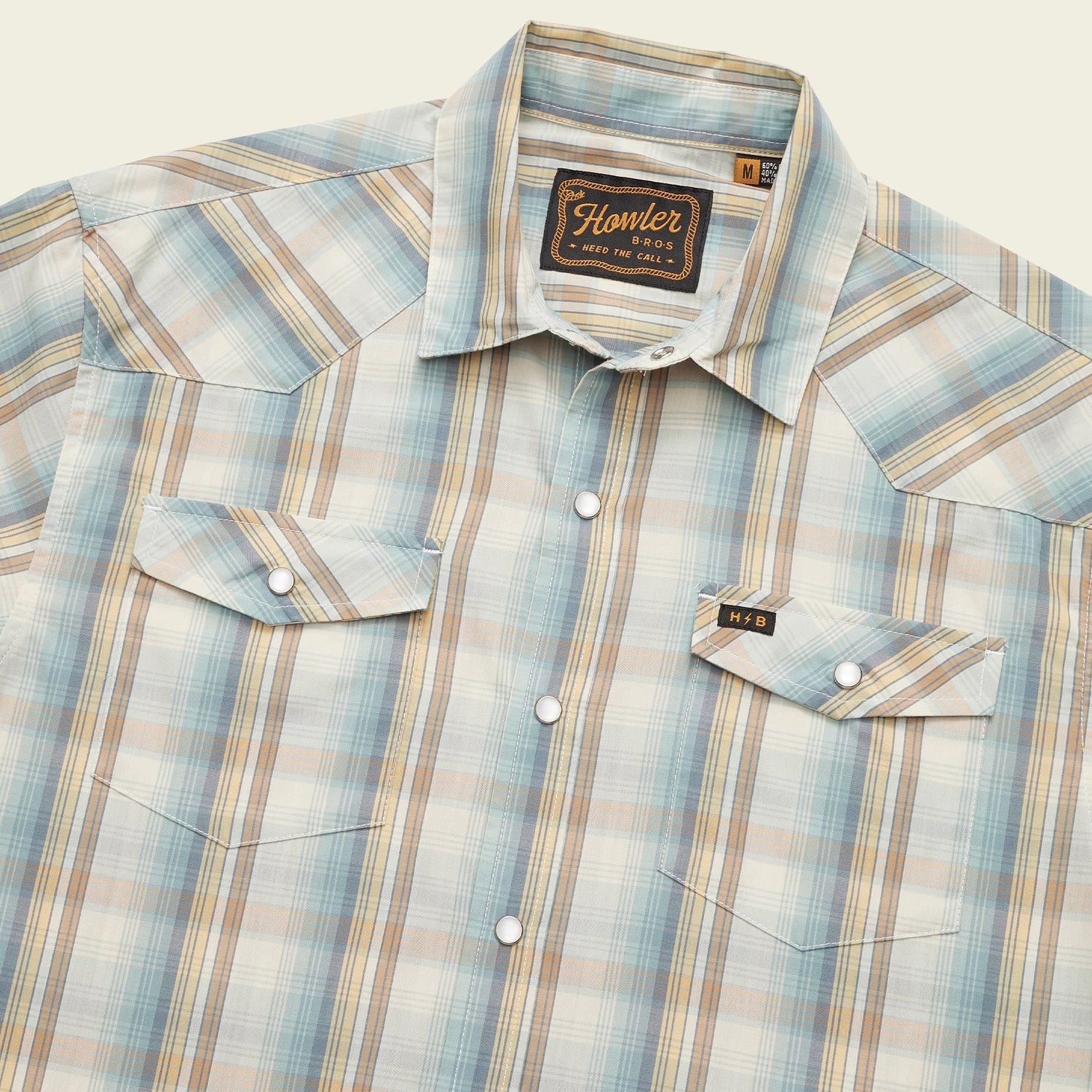 H Bar B Snapshirt - Isley Plaid : Seafoam