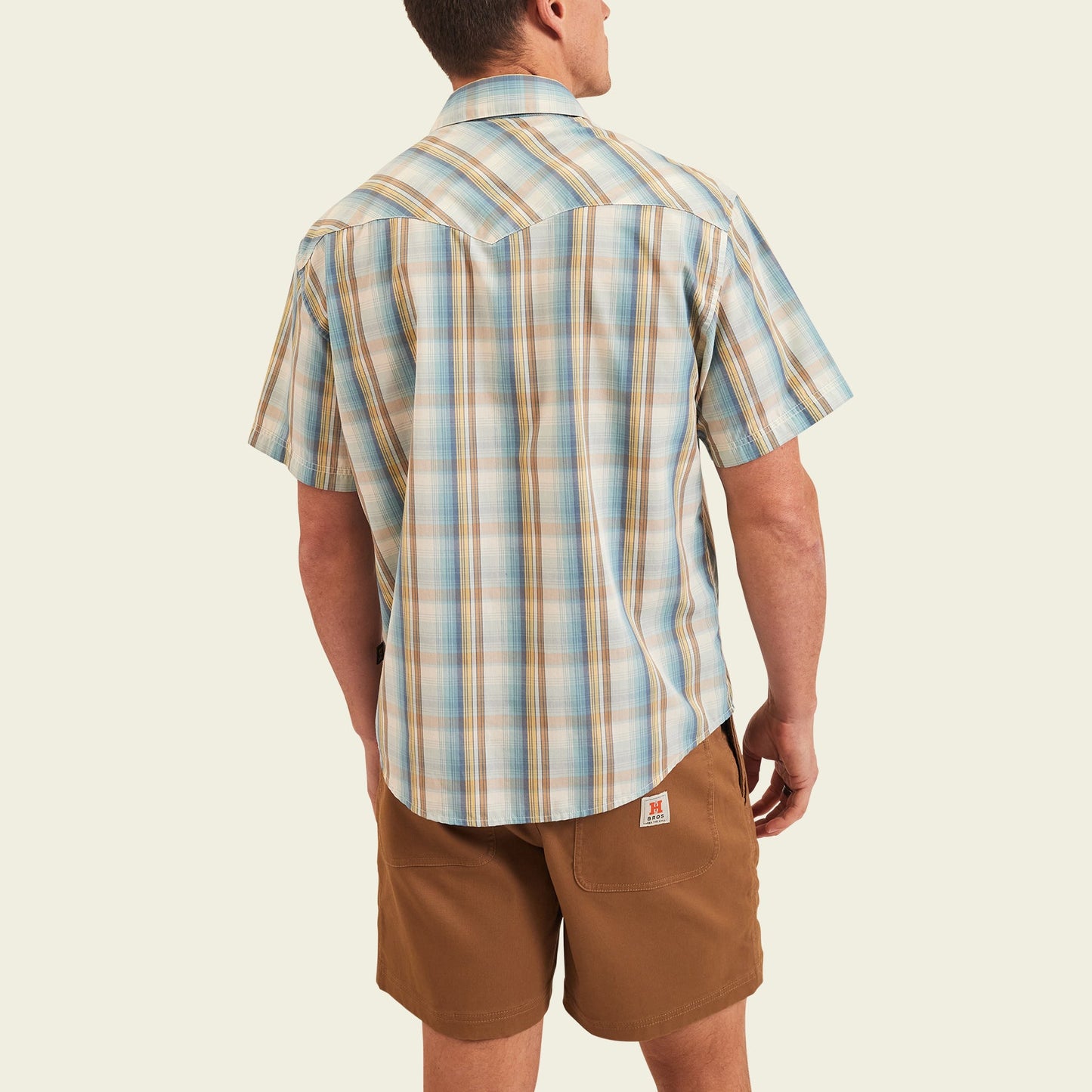 H Bar B Snapshirt - Isley Plaid : Seafoam