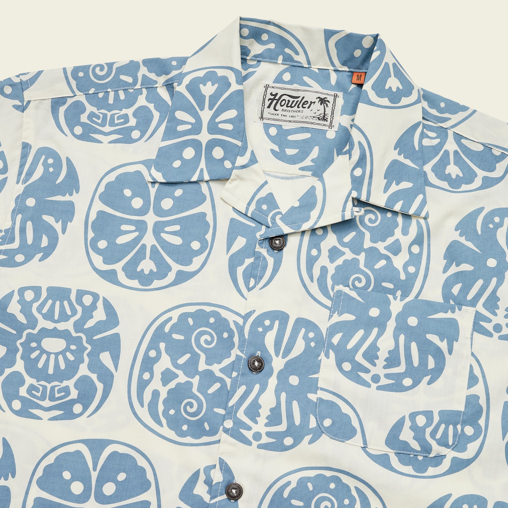 MAYO BIRD OF PARADISE BONE SHIRTS Lサイズ Hibiscus and Bird of Paradise Hawaiian Panel Shirt - Ky's