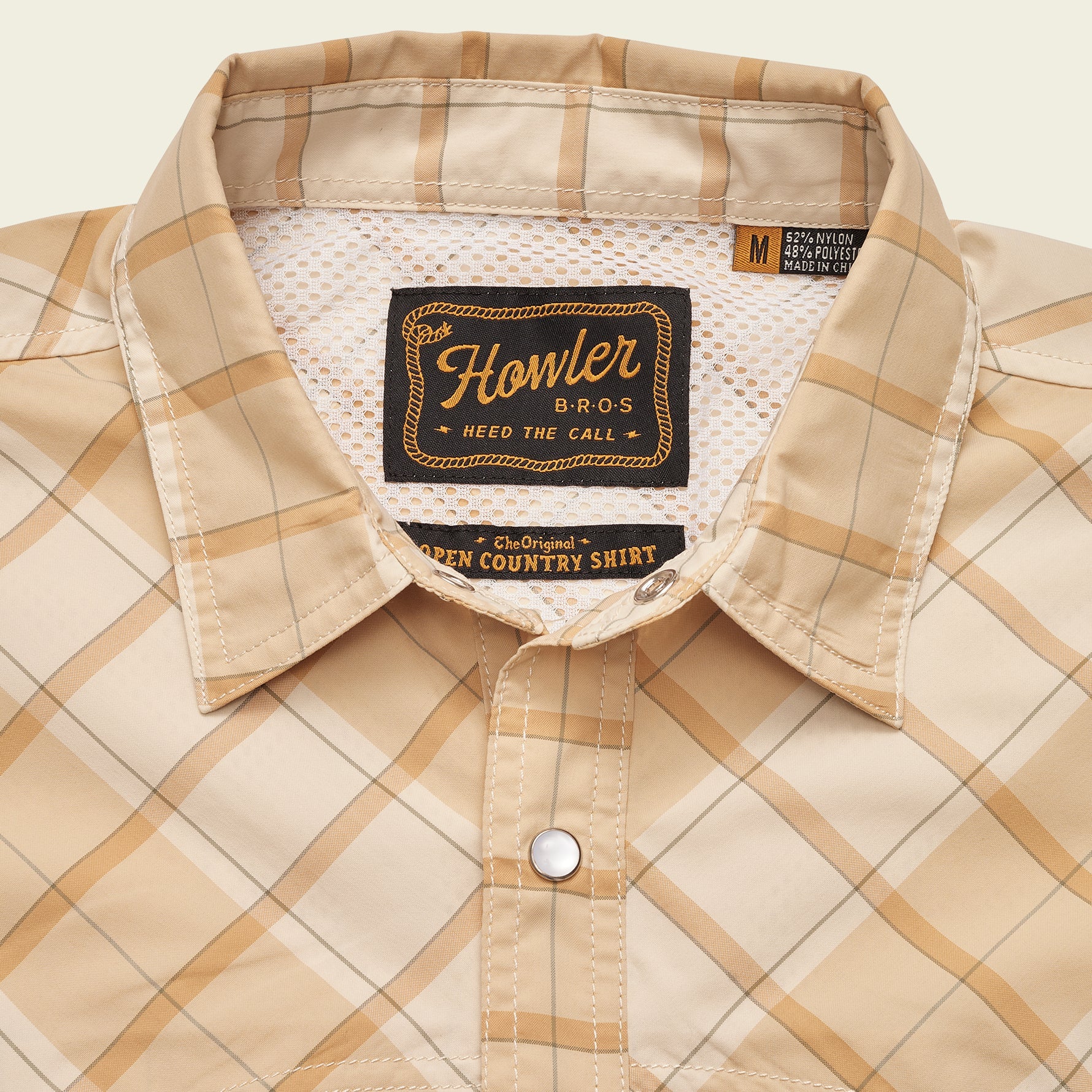 Open Country Tech Shirt - Braden Plaid : Brown Rice – HOWLER BROTHERS