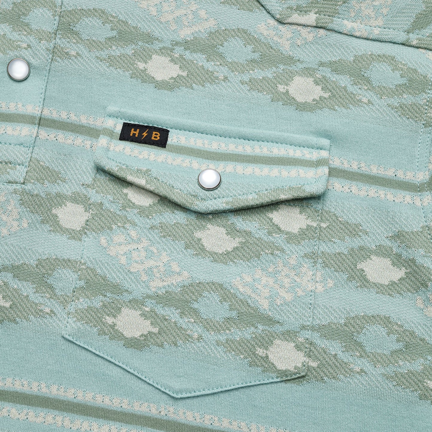 Ranchero Jacquard Polo - Taki : Seafoam