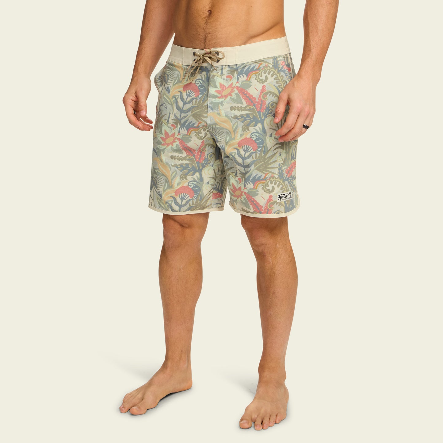 Bruja Boardshorts 18.5" - Ottine Scene : Off White