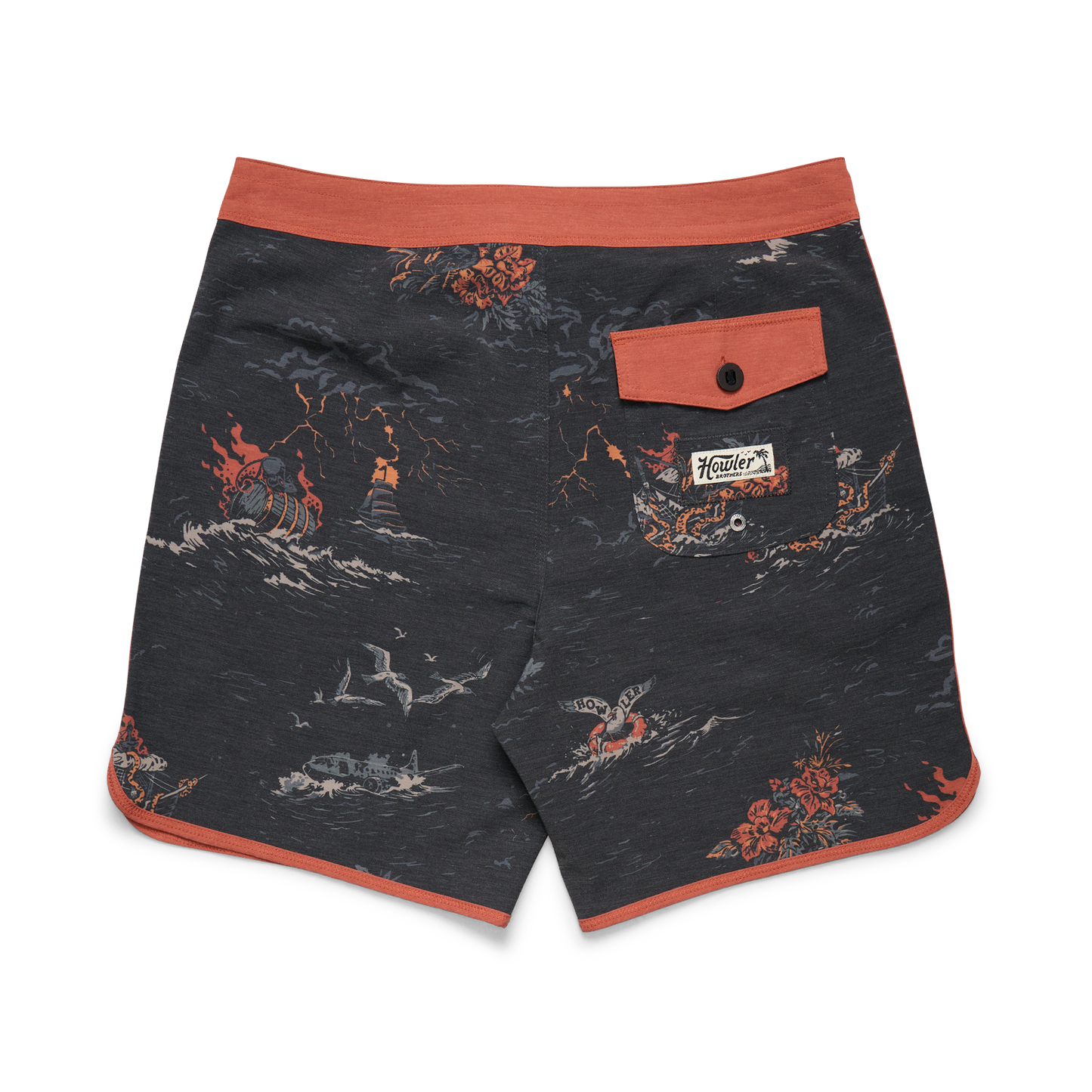 Bermuda Triangle Bruja Boardshorts - Storm’s Eye : Antique Black