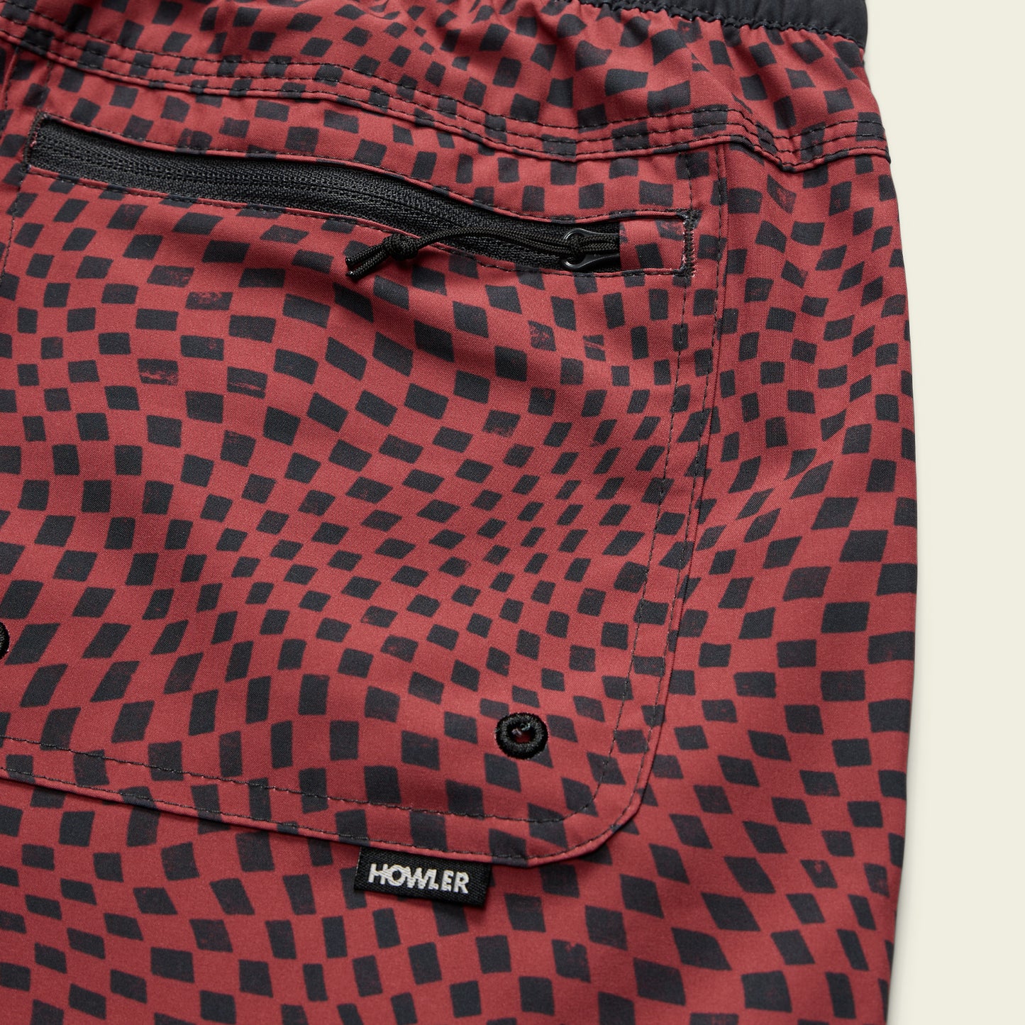Warlock Tech Boardshorts 17" - Warped Checkers : Red River
