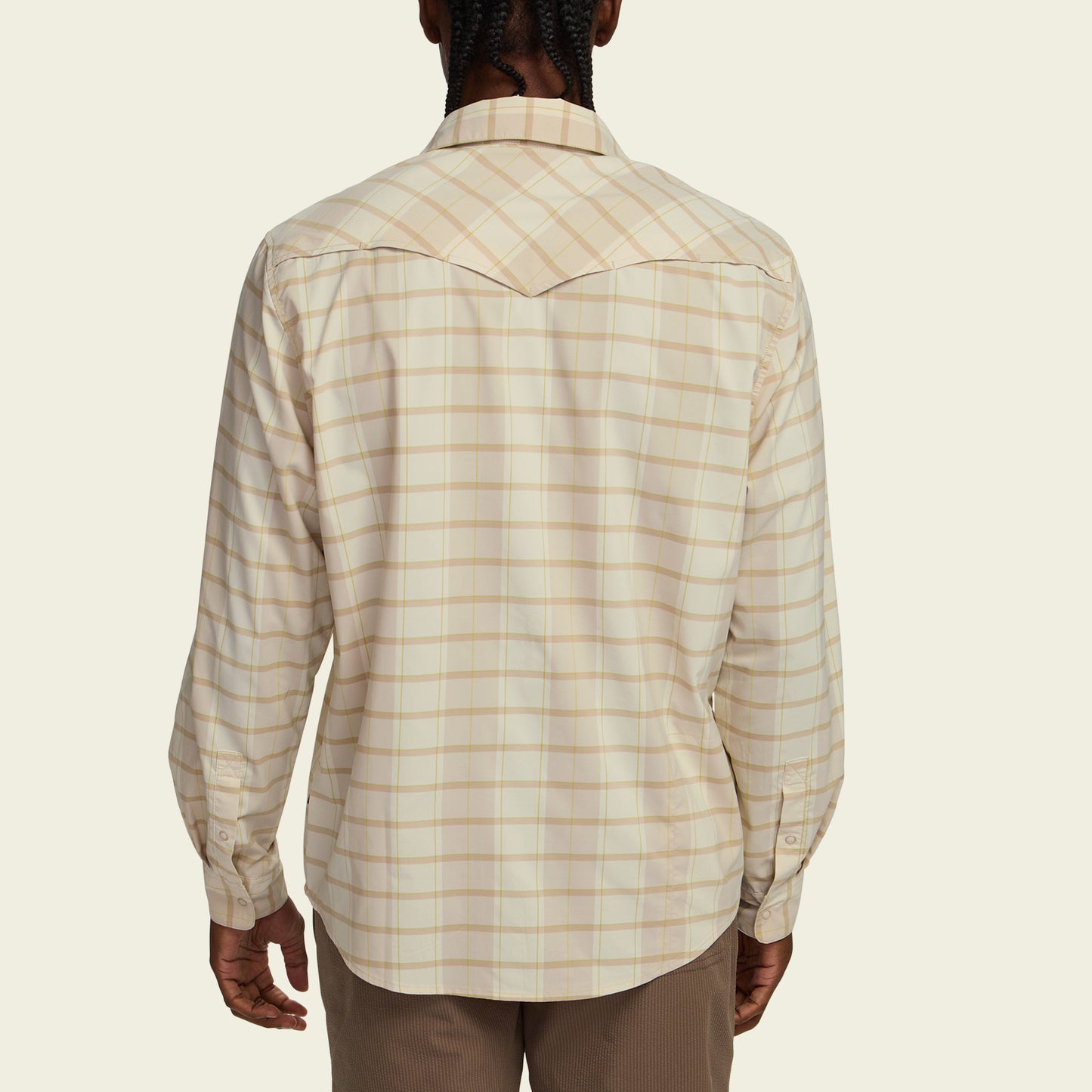 H Bar B Tech Longsleeve - Braden Plaid : Faded Khaki