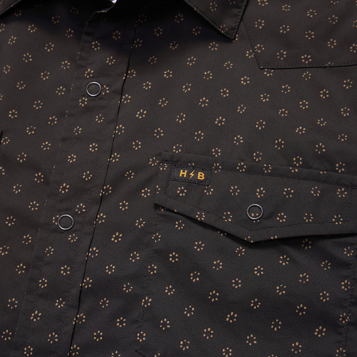 H Bar B Tech Longsleeve - Little Puddles : Antique Black