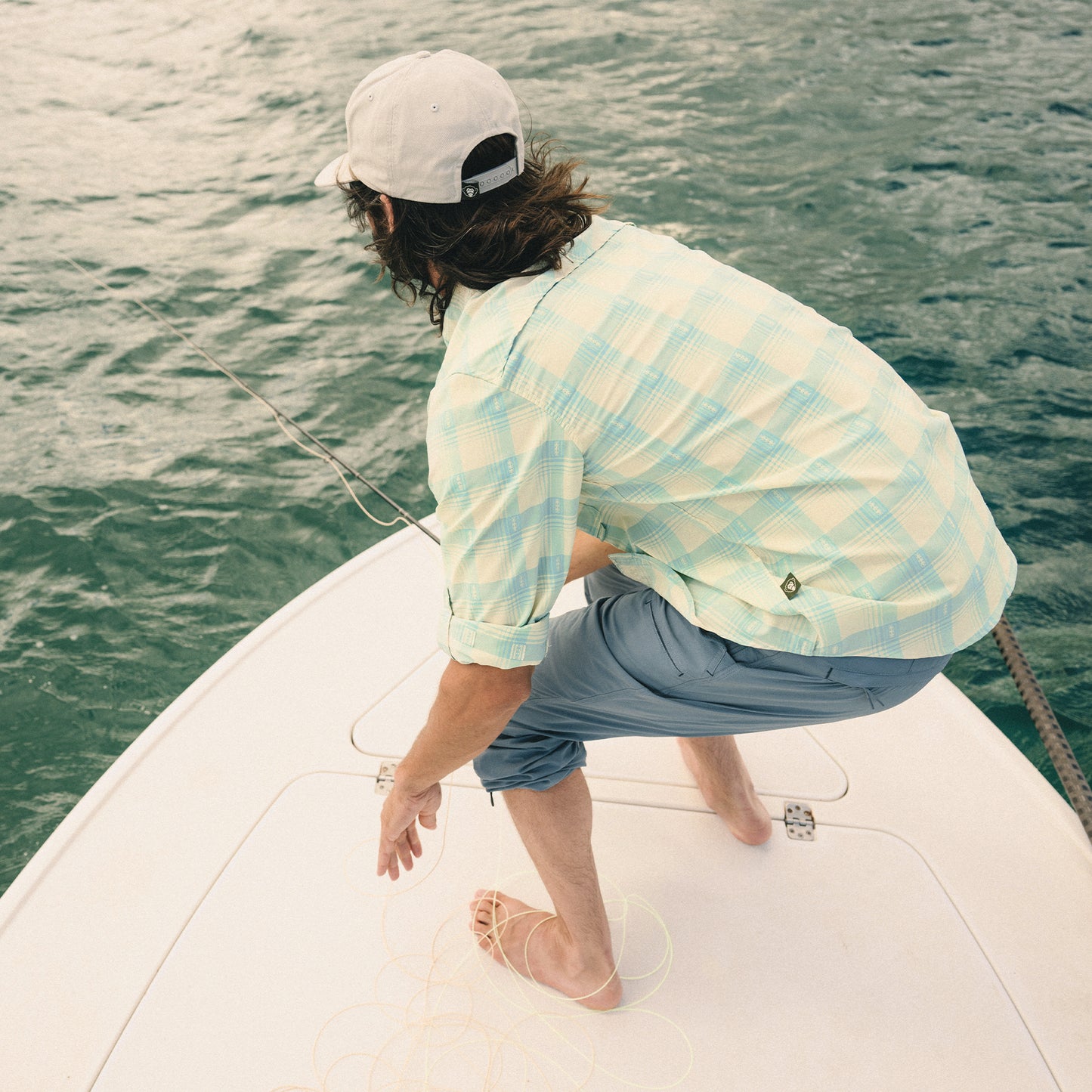 Matagorda Longsleeve - Sheldon Dobby Plaid : Parchment