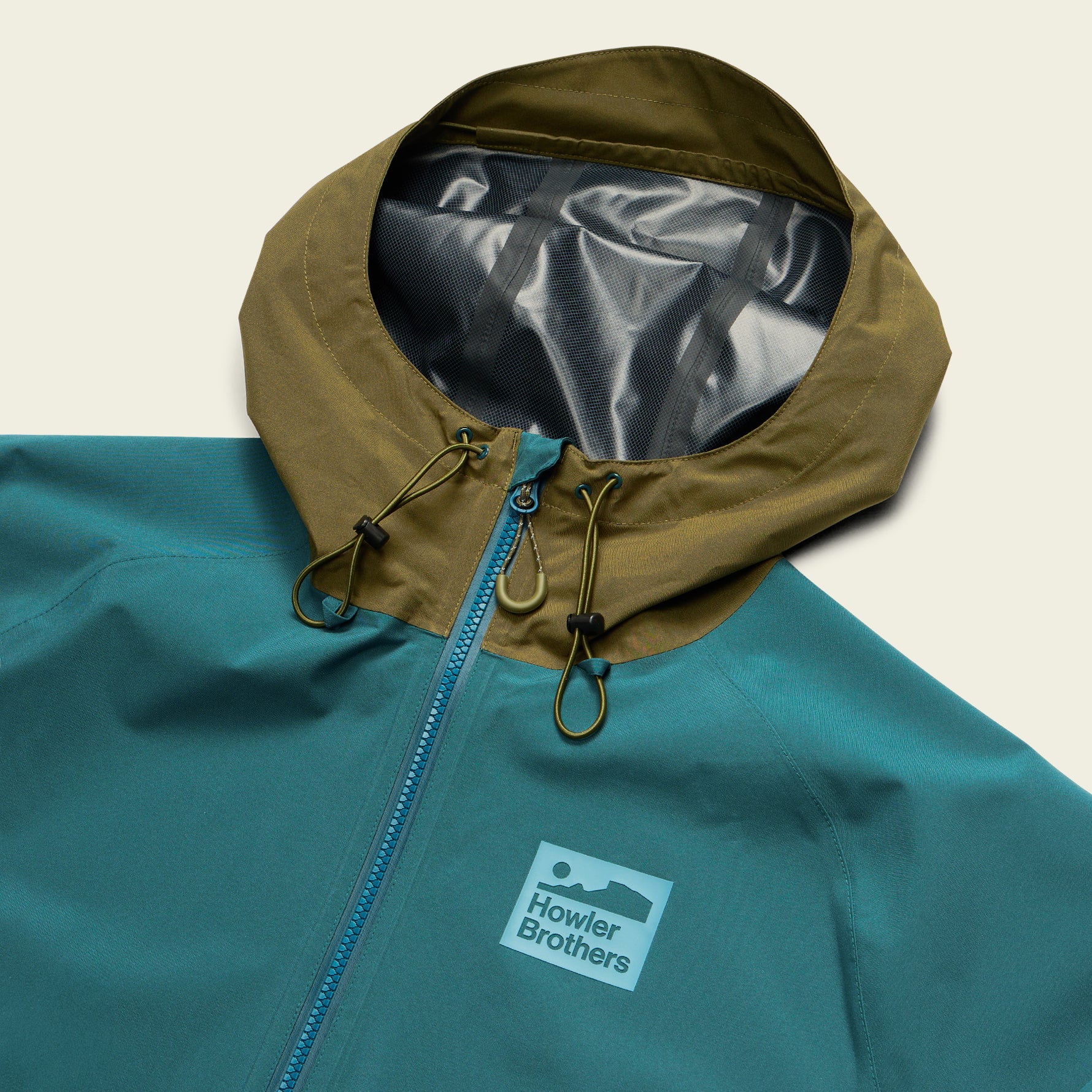 Storm Splitter Rain Shell - Dark Teal / Dark Olive – HOWLER BROTHERS