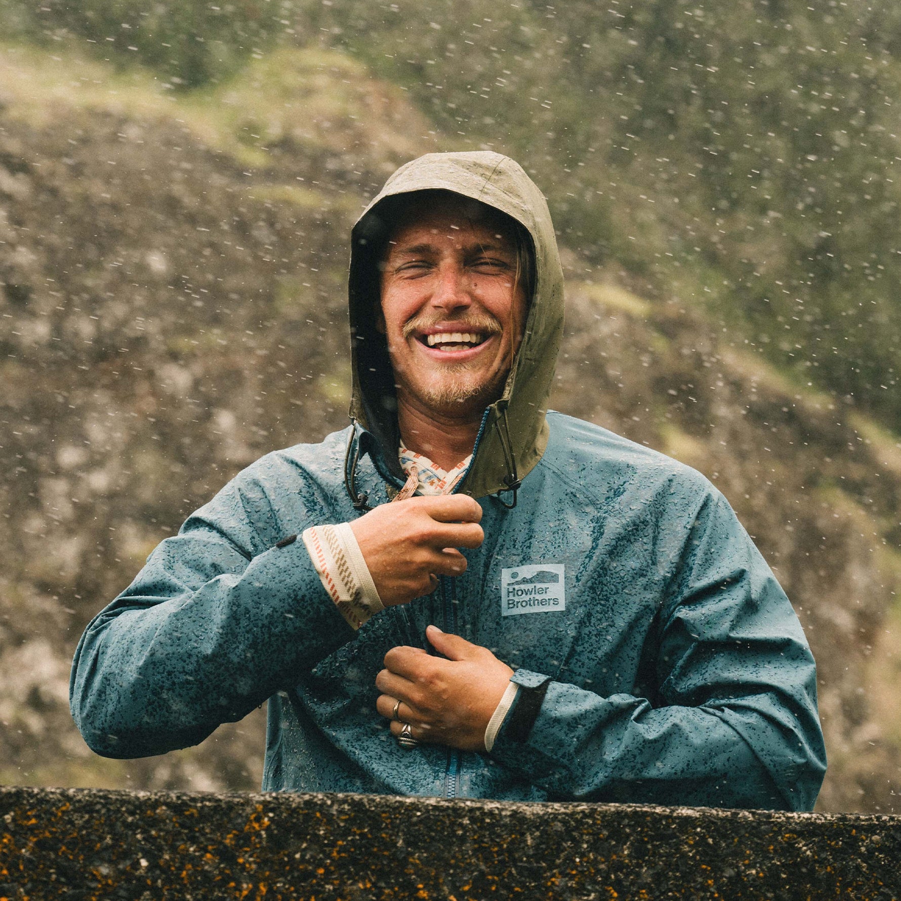 Storm Splitter Rain Shell - Dark Teal / Dark Olive – HOWLER BROTHERS