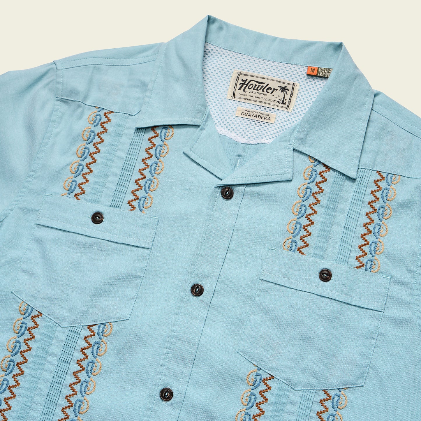 Guayabera Shirt - Nile Blue