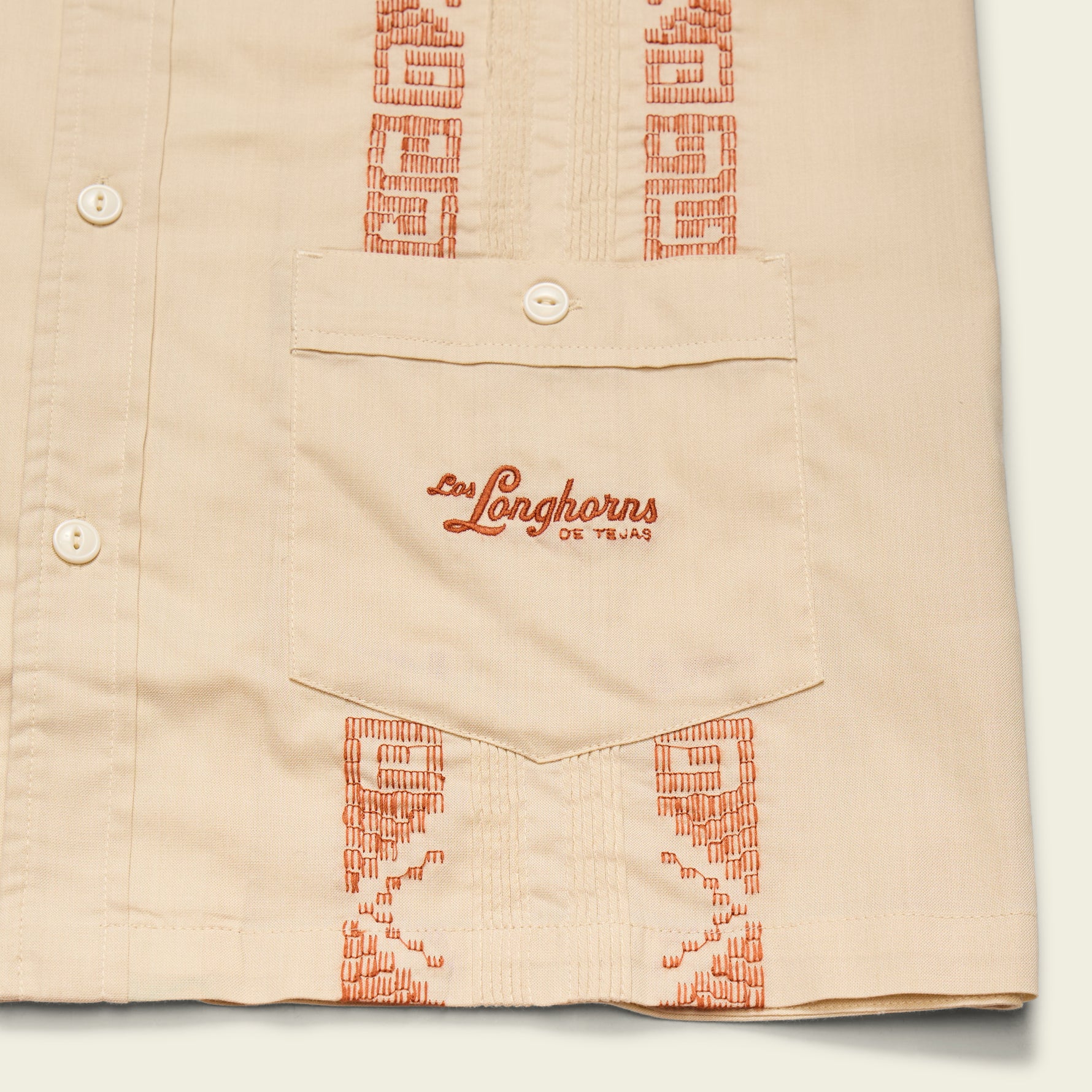 Texas Longhorns Guayabera Shirt - Tejas Tan – HOWLER BROTHERS