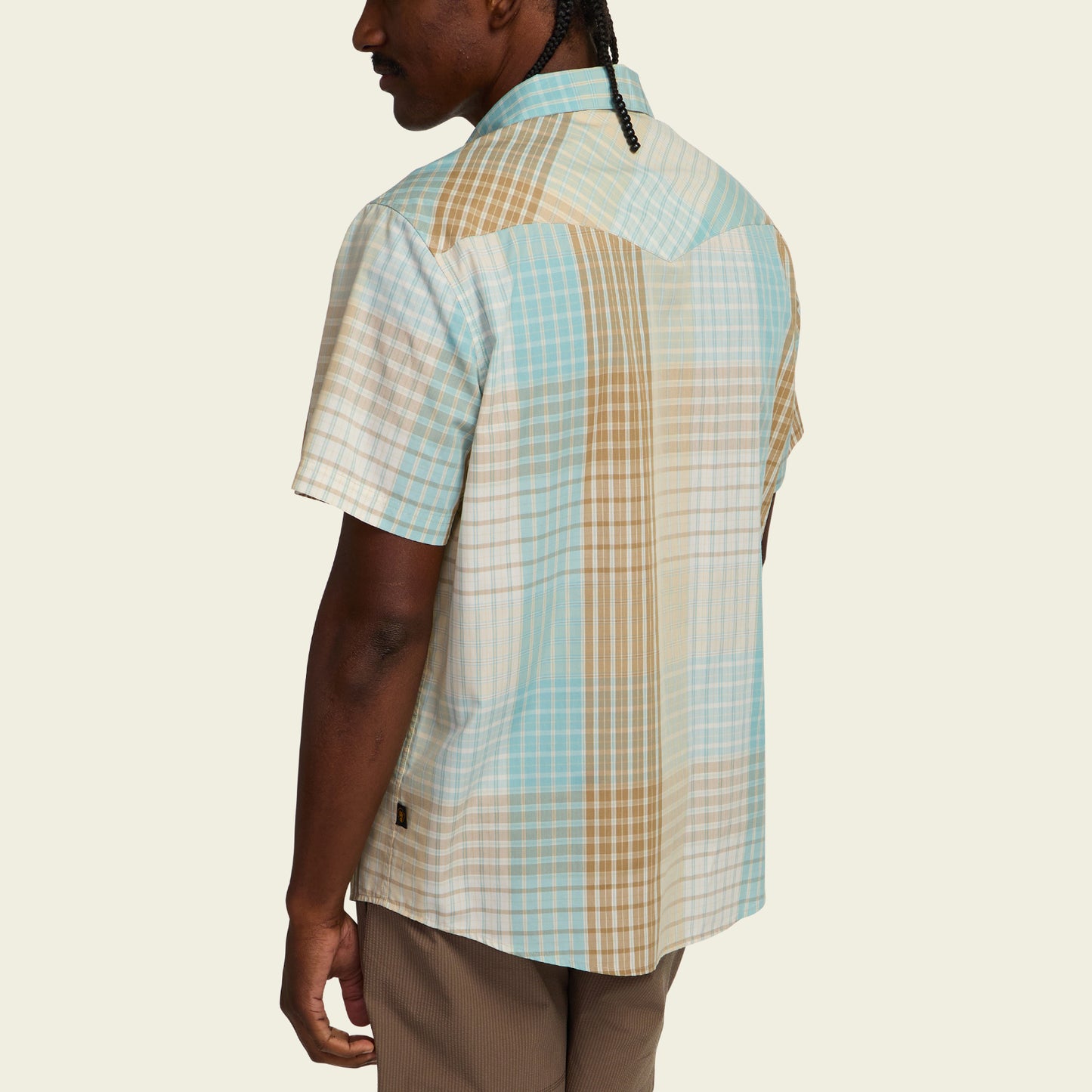 H Bar B Snapshirt - Cottage Plaid : Seafoam