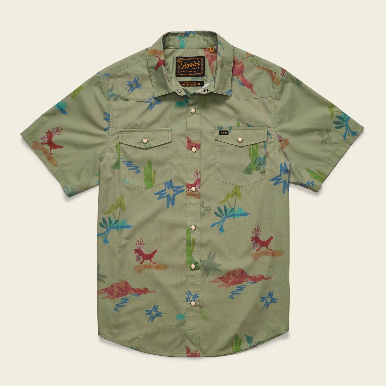 H Bar B Snapshirt - Vision Quest : Olive