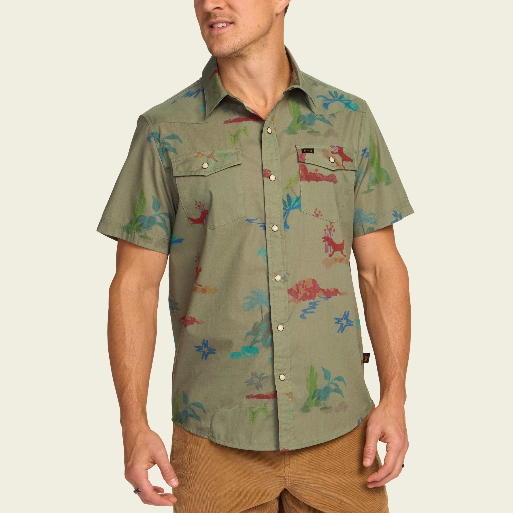 H Bar B Snapshirt - Vision Quest : Olive – HOWLER BROTHERS