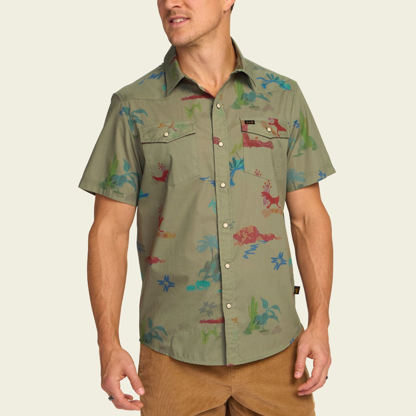 H Bar B Snapshirt - Vision Quest : Olive