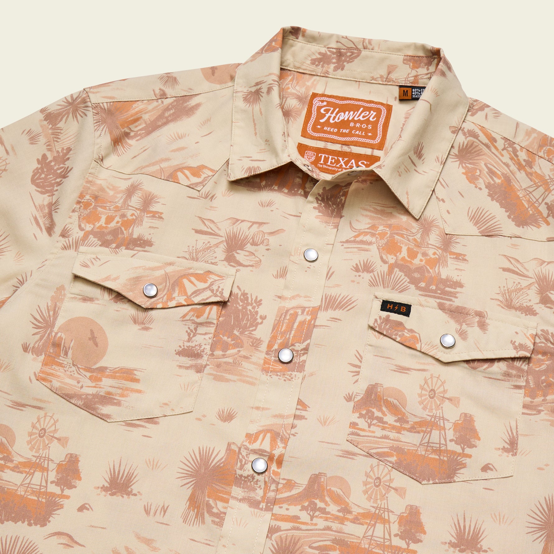 Texas Longhorns H Bar B Snapshirt - Longhorn Country : Tejas Tan