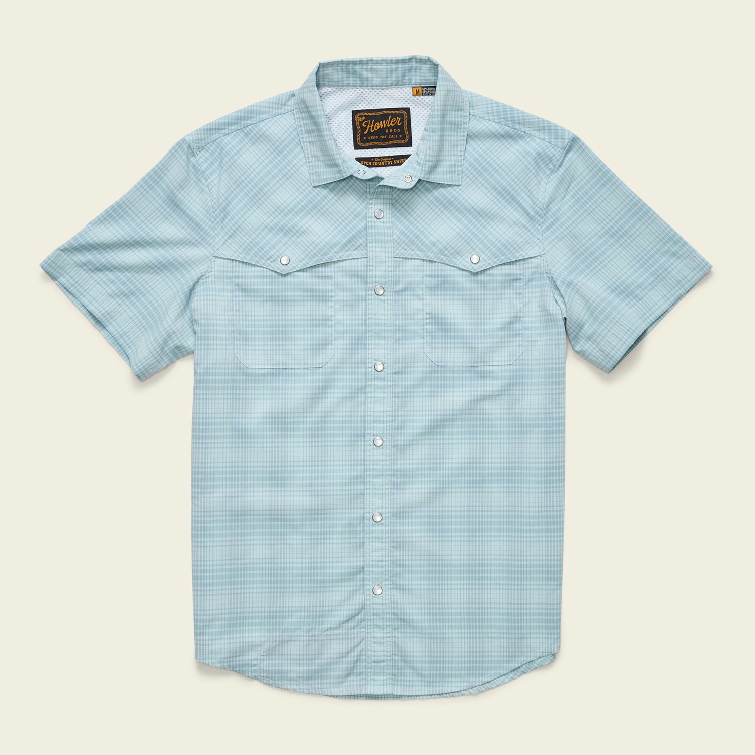 Open Country Tech Shirt - Coopers Plaid : Sterling Blue