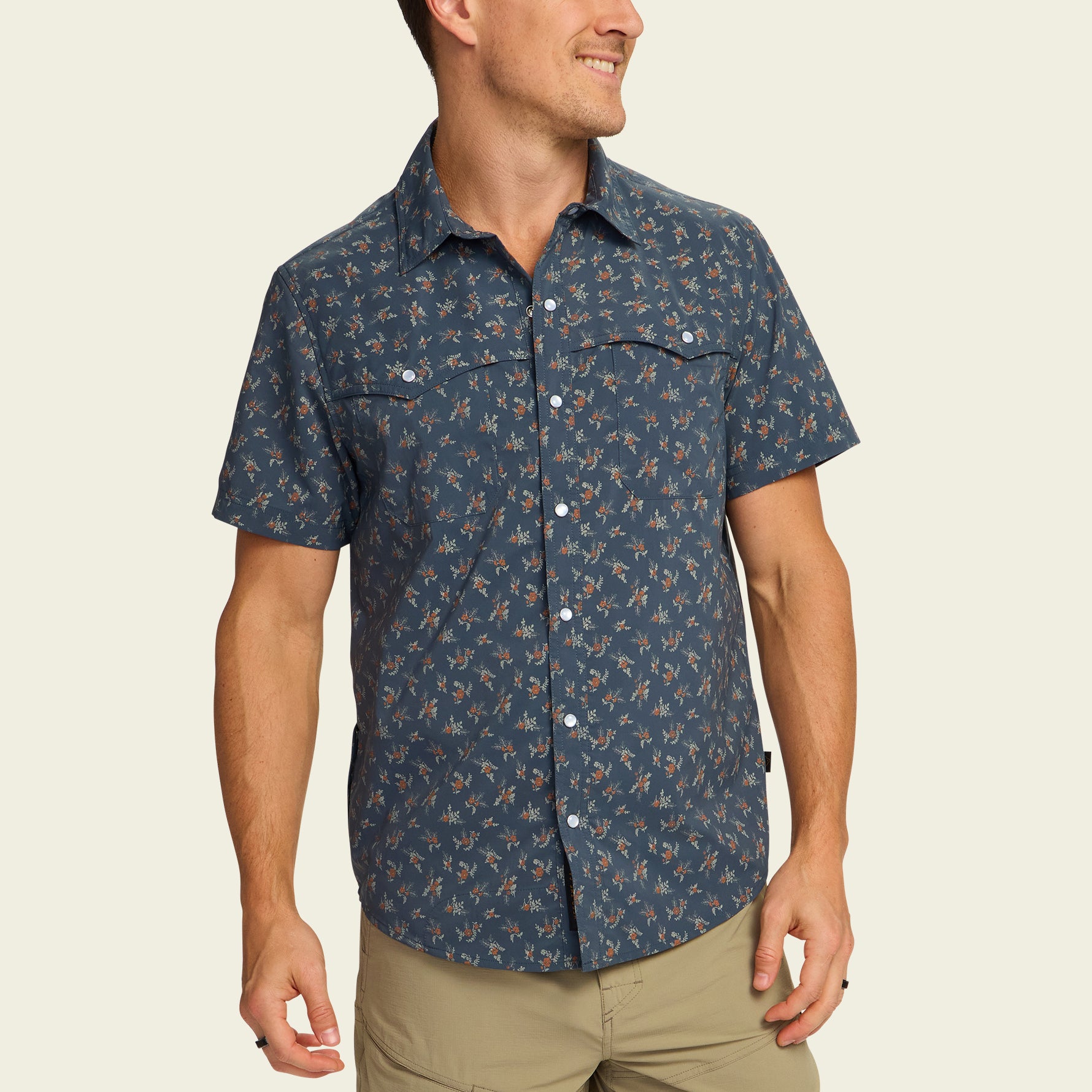 Open Country Tech Shirt - Rancher Floral : Dark Slate – HOWLER