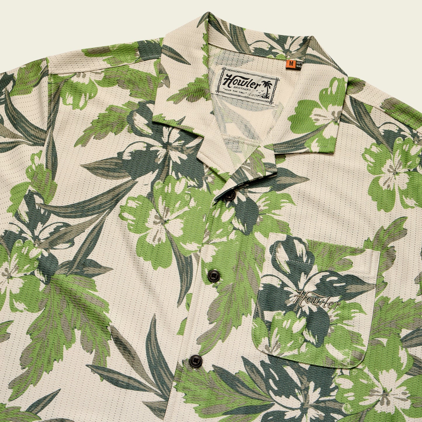 Palapa Tech Shirt - Flagler Floral : Off White