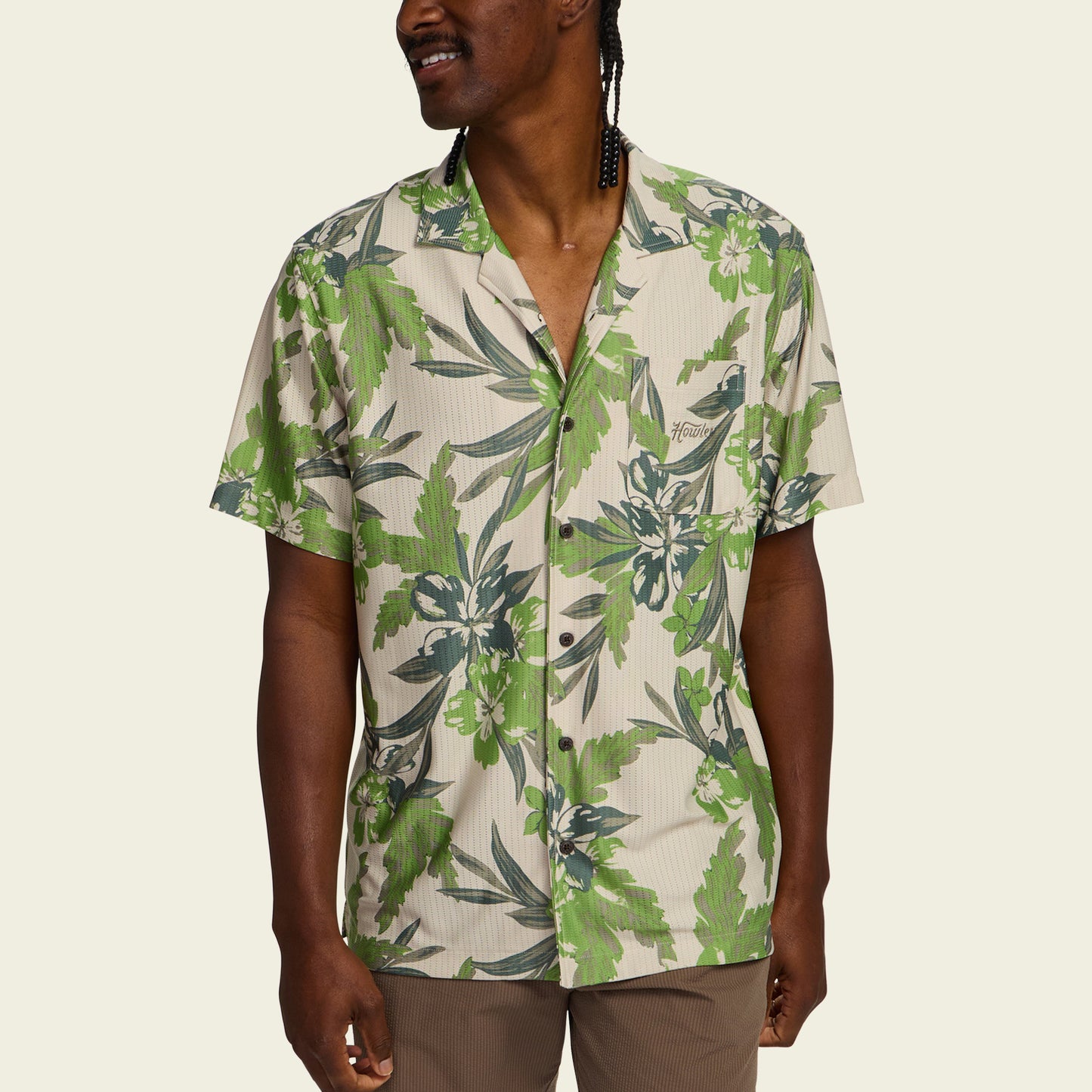 Palapa Tech Shirt - Flagler Floral : Off White