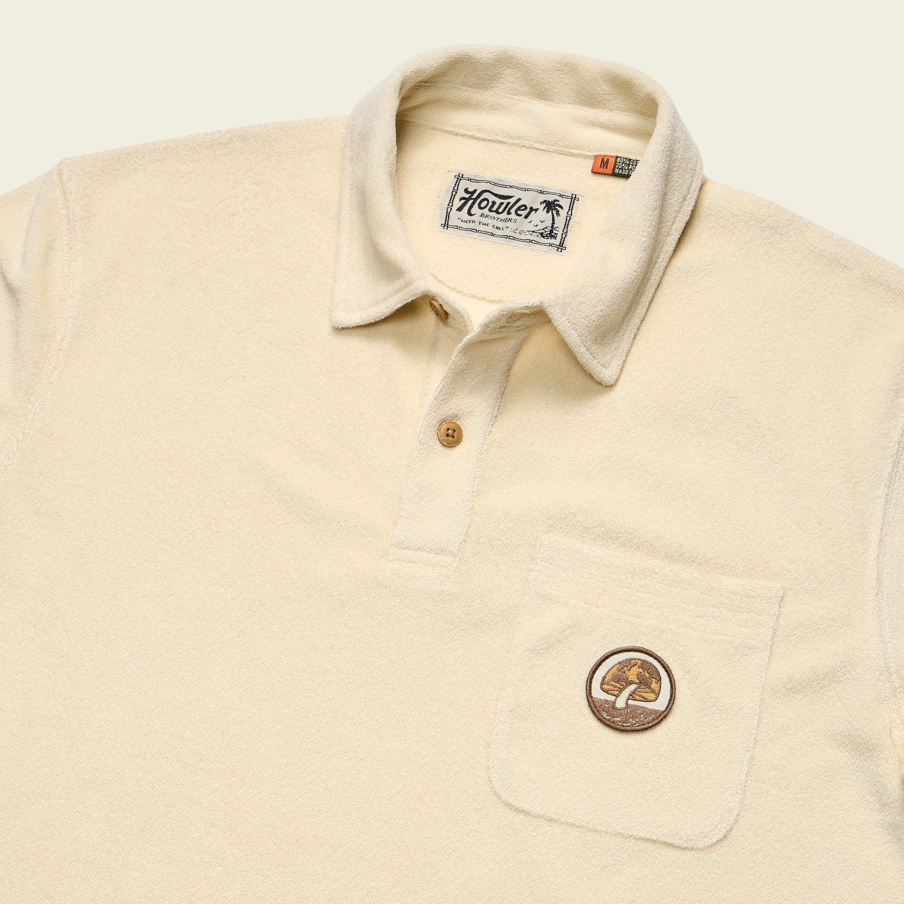 Shiero着用 cozy tシャツ polo ファー スタッズ Plusherman Terry Polo - Cream – HOWLER BROTHERS
