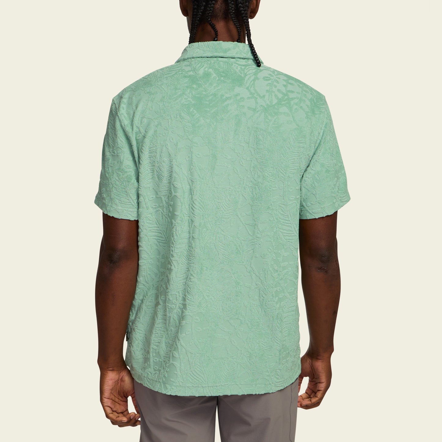 Plusherman Terry Polo - Leafy Lithographs : Minty