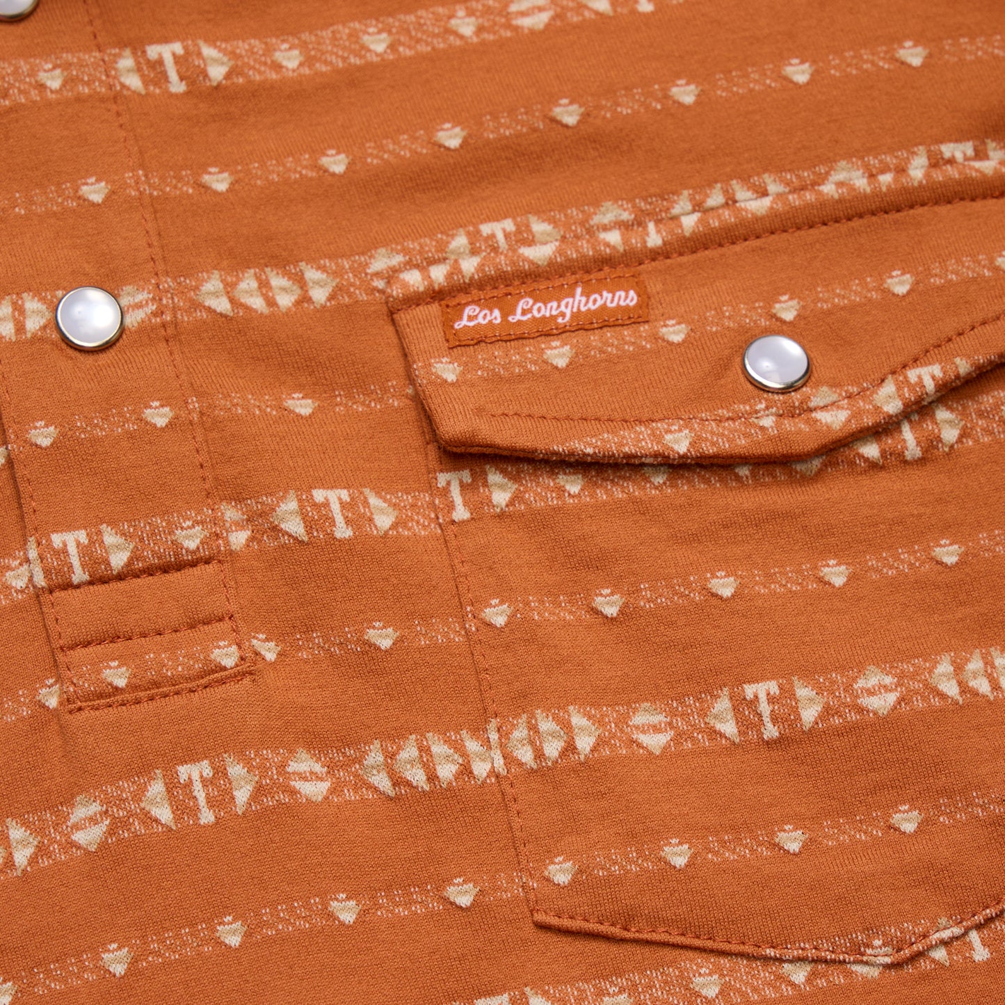 Texas Longhorns Ranchero Jacquard Polo - Tejas Jacquard : Burnt Orange