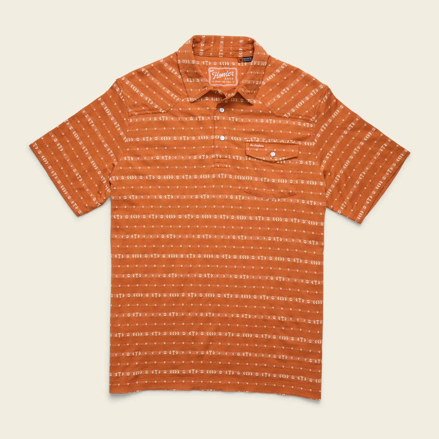 Texas Longhorns Ranchero Jacquard Polo - Tejas Jacquard : Burnt Orange