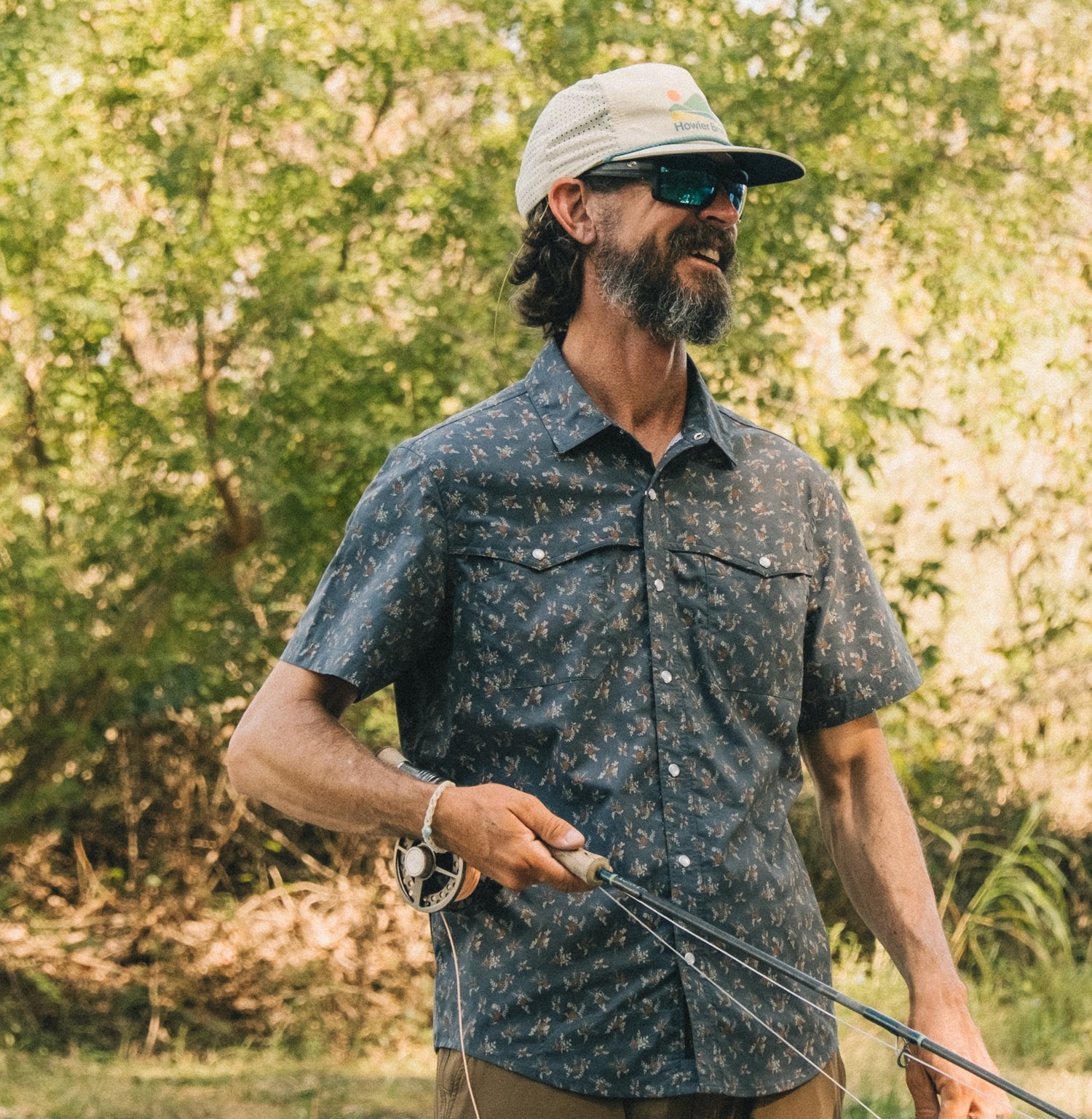 Open Country Tech Shirt - Rancher Floral : Dark Slate