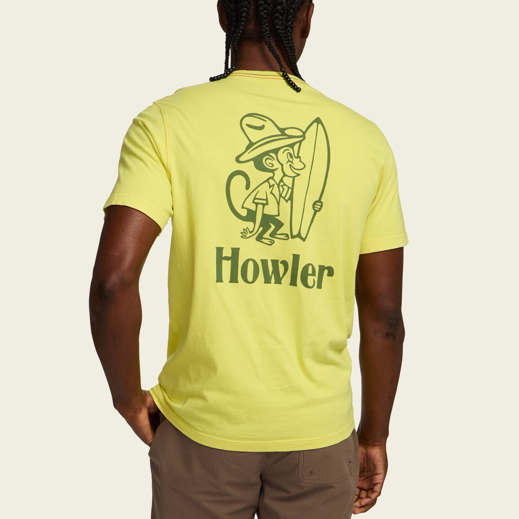 El Monito Cotton Pocket T-Shirt - Chartreuse – HOWLER BROTHERS