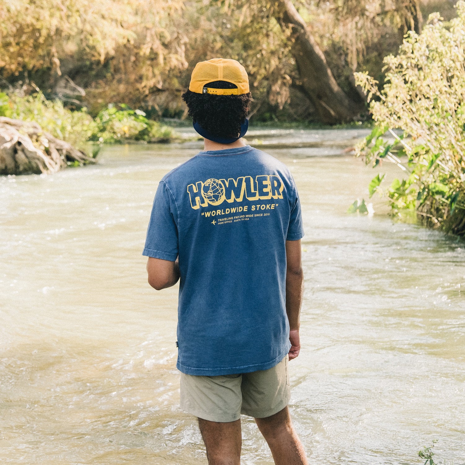 Worldwide Stoke Cotton Pocket T-Shirt - Key Largo