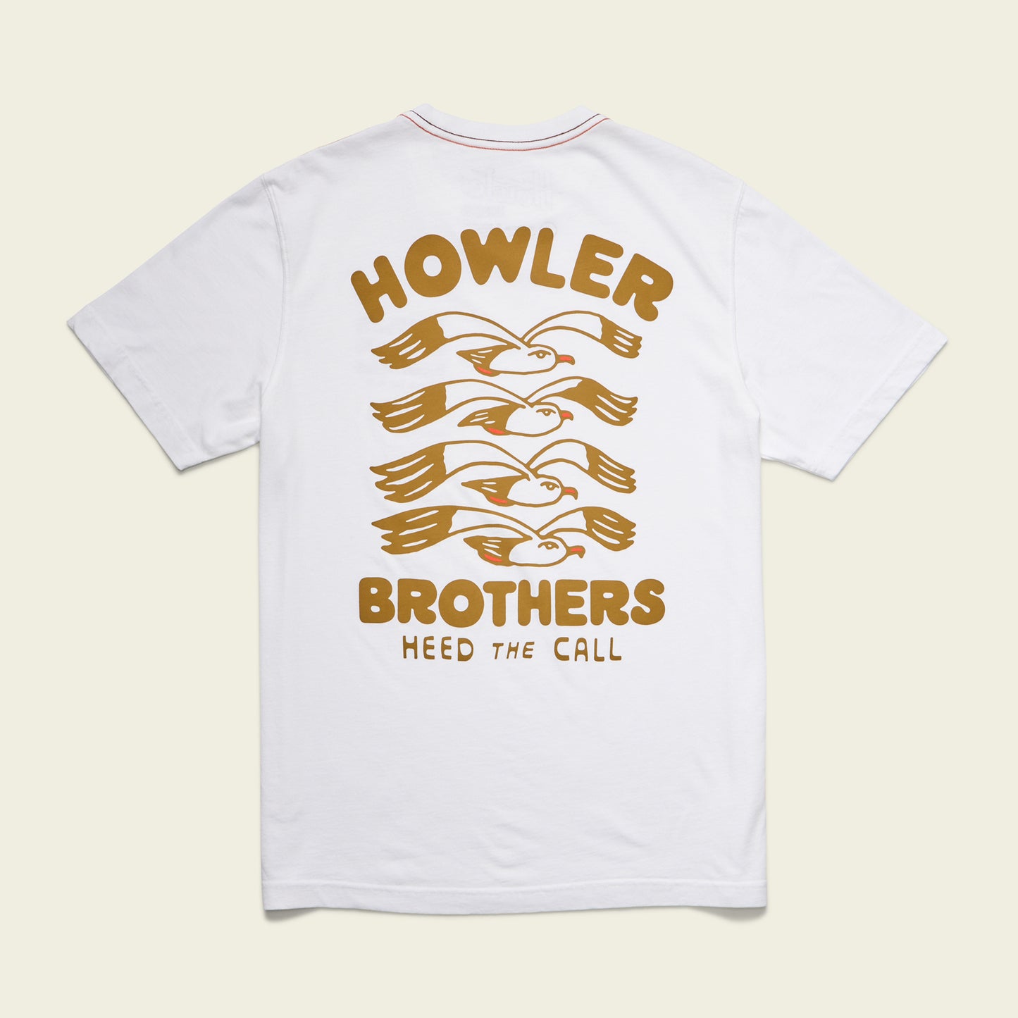Flocka Seagulls Cotton T-Shirt - Vintage White
