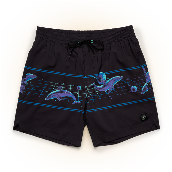 Dolphin Dimensions Deep Set Boardshorts - Black – HOWLER BROTHERS