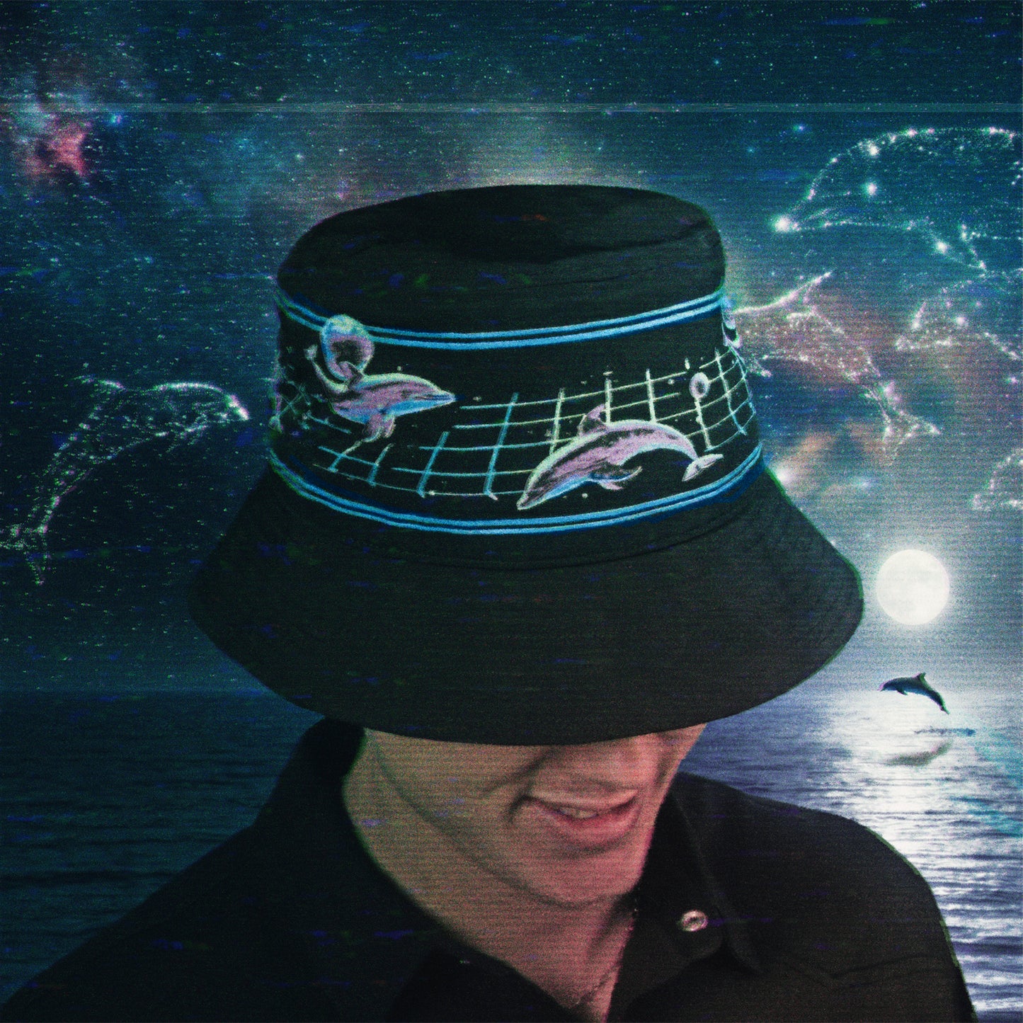 Dolphin Dimensions Bucket Hat - Black