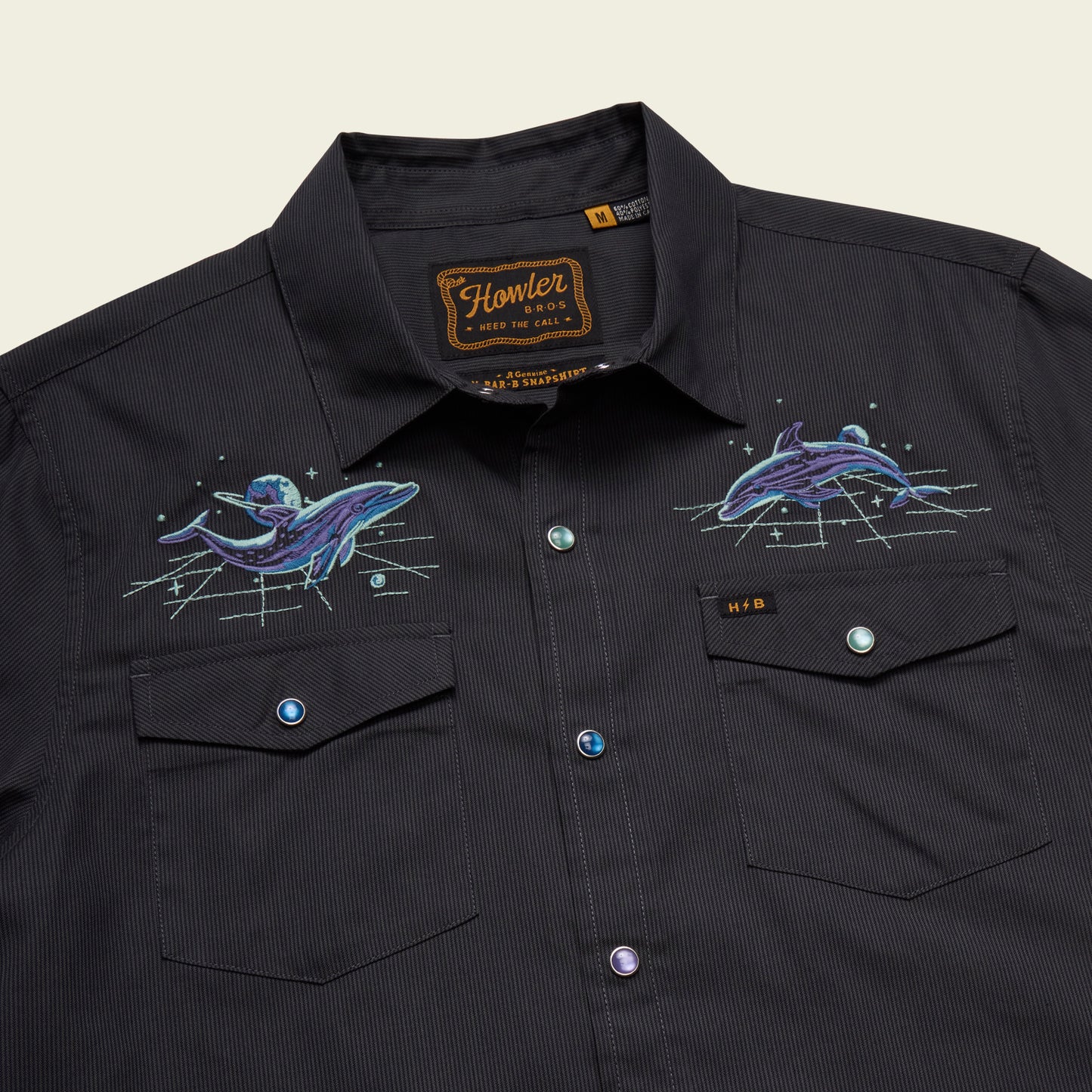 Dolphin Dimensions H Bar B Snapshirt - Antique Black