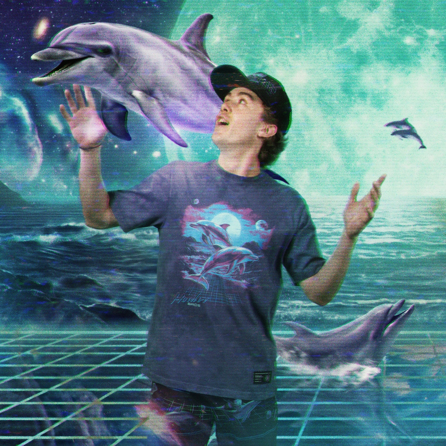 Dolphin Dimensions Cotton T-Shirt - Tidal Tie-Dye
