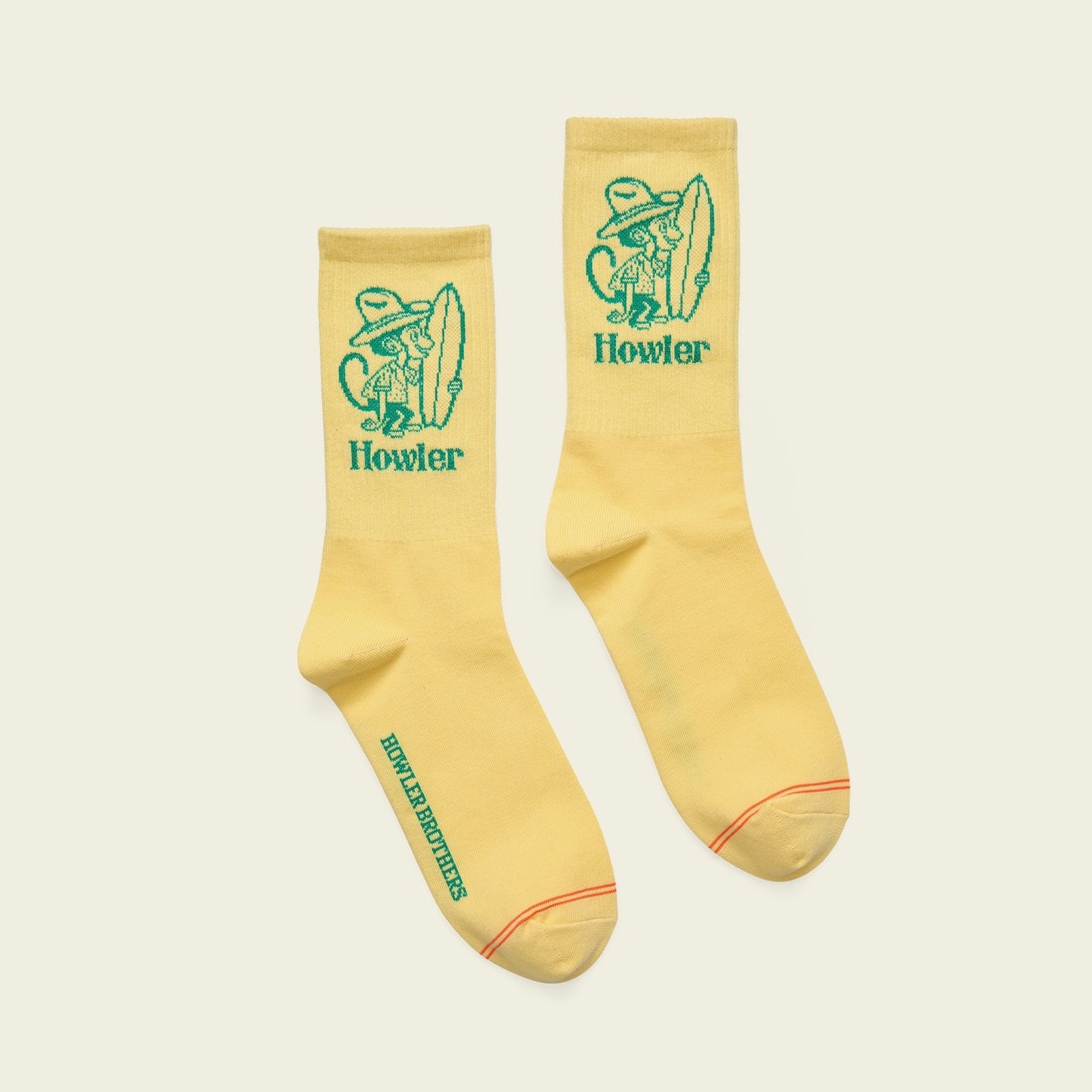 El Monito Surfs Socks - Yellow
