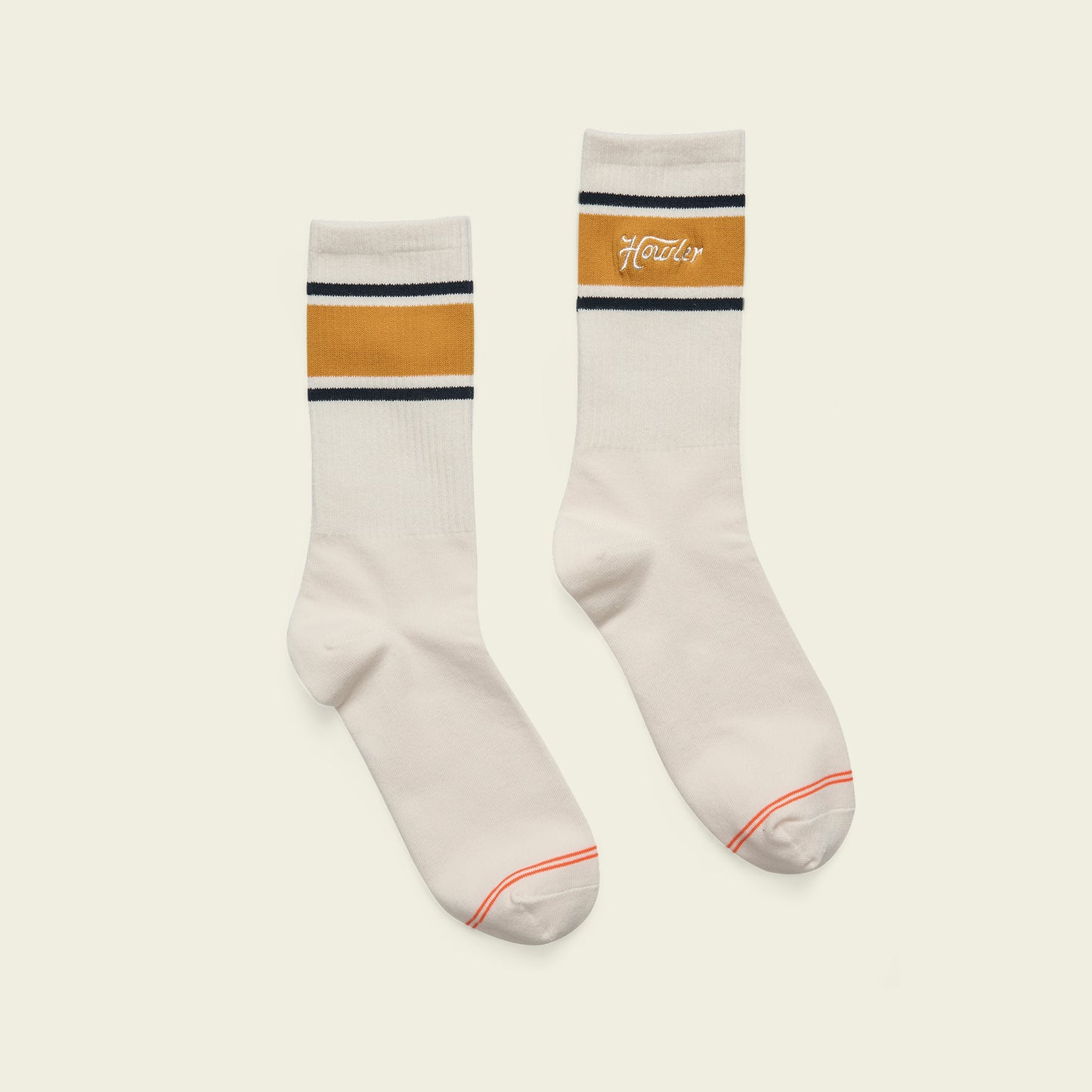 Howler Script Socks - White / Gold