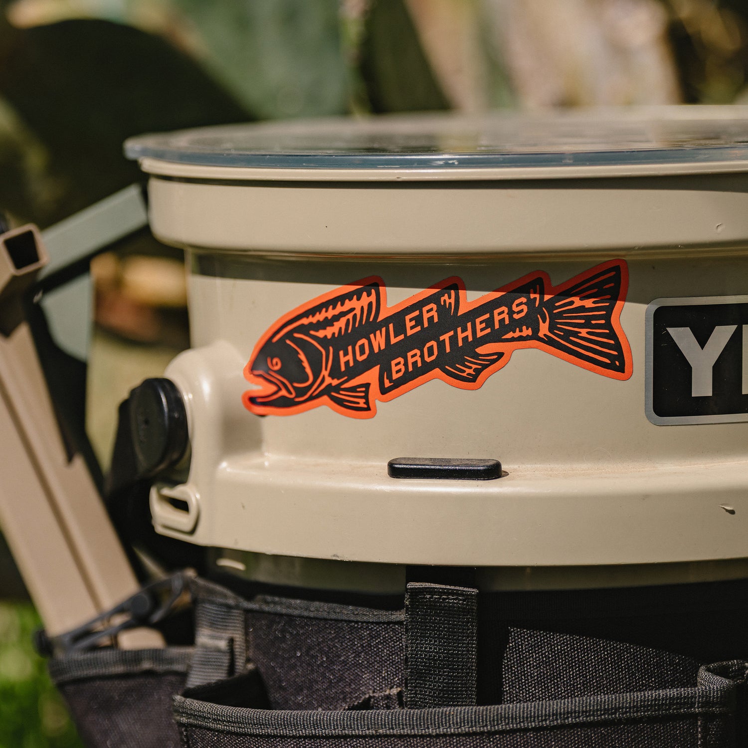 Trout Bolt Sticker - Orange/Black