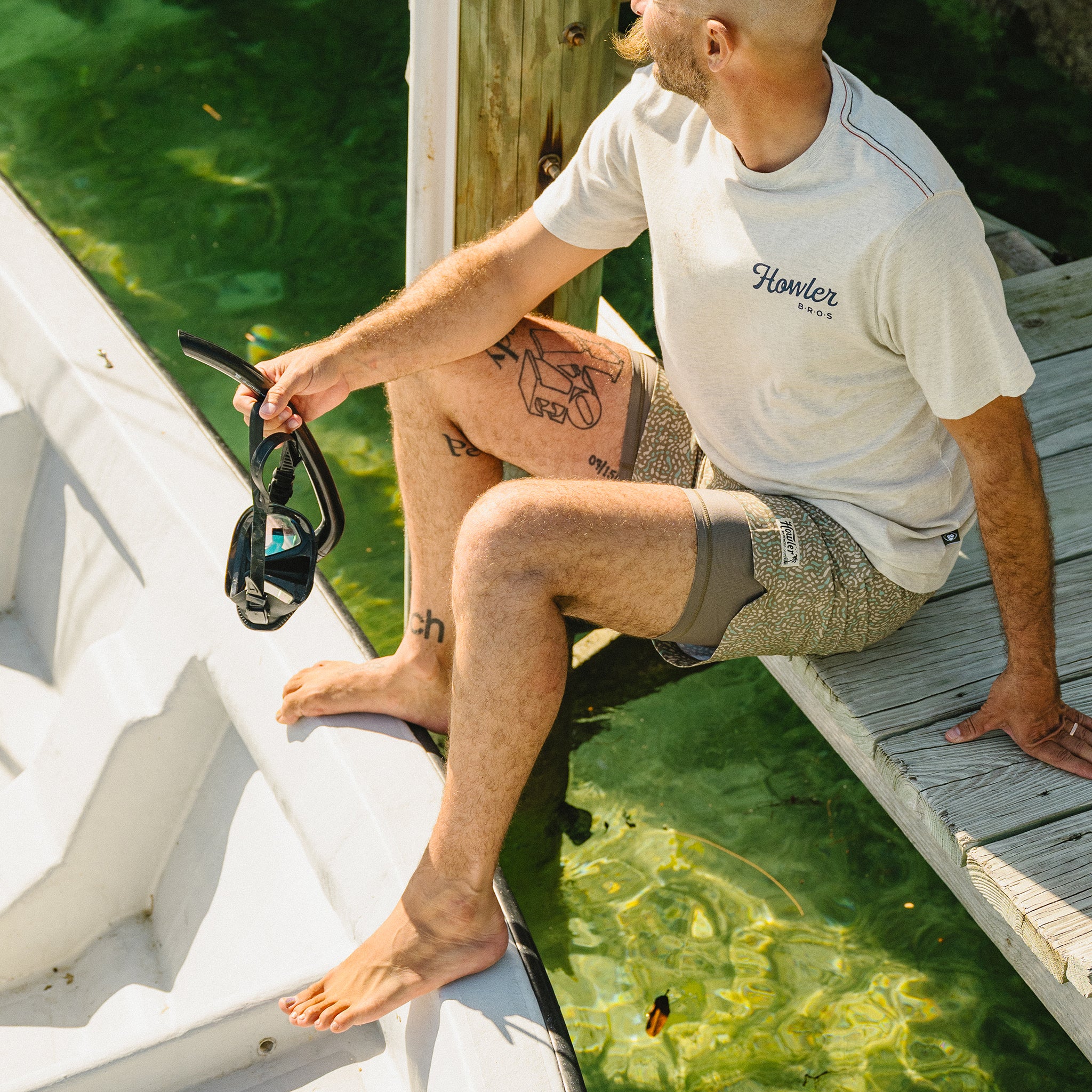 Deep Set Boardshorts - Pond Patterns : Mermaid – HOWLER BROTHERS