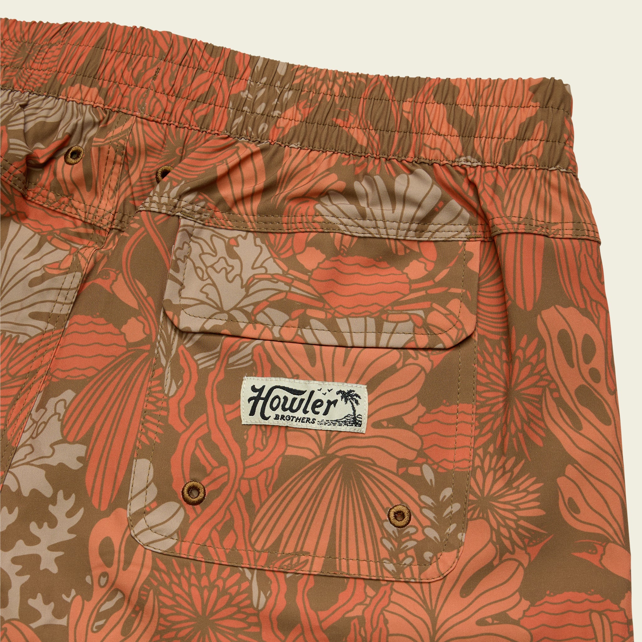 Deep Set Boardshorts - Reef Madness : Tangerine – HOWLER BROTHERS