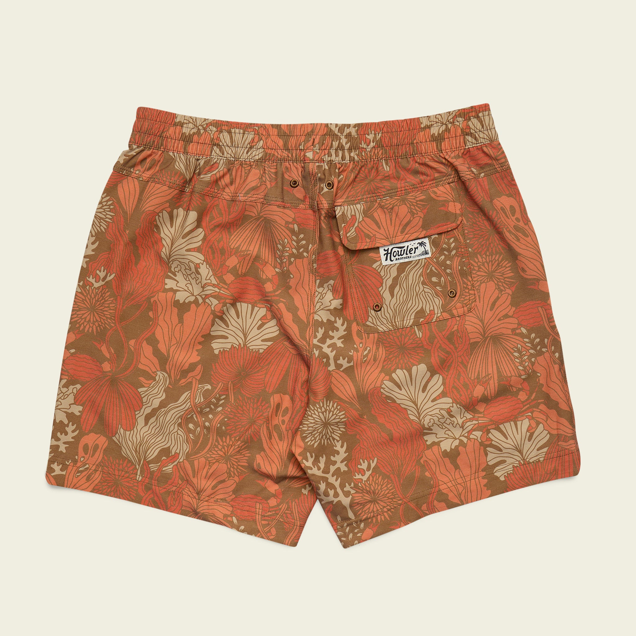 Deep Set Boardshorts - Reef Madness : Tangerine – HOWLER BROTHERS