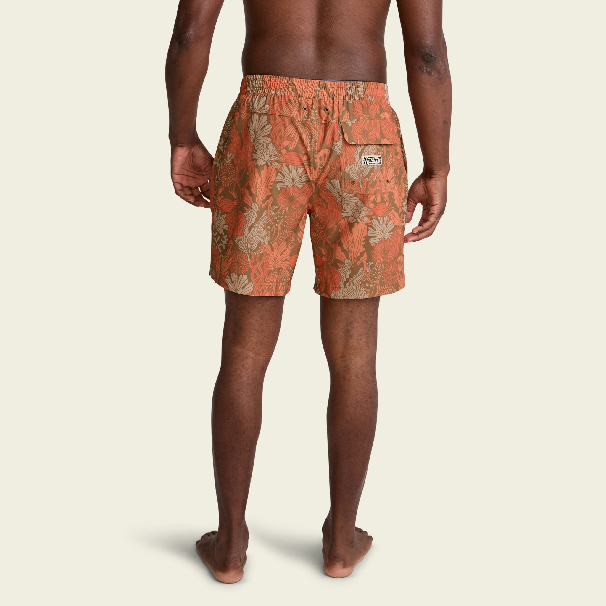 Deep Set Boardshorts - Reef Madness : Tangerine – HOWLER BROTHERS