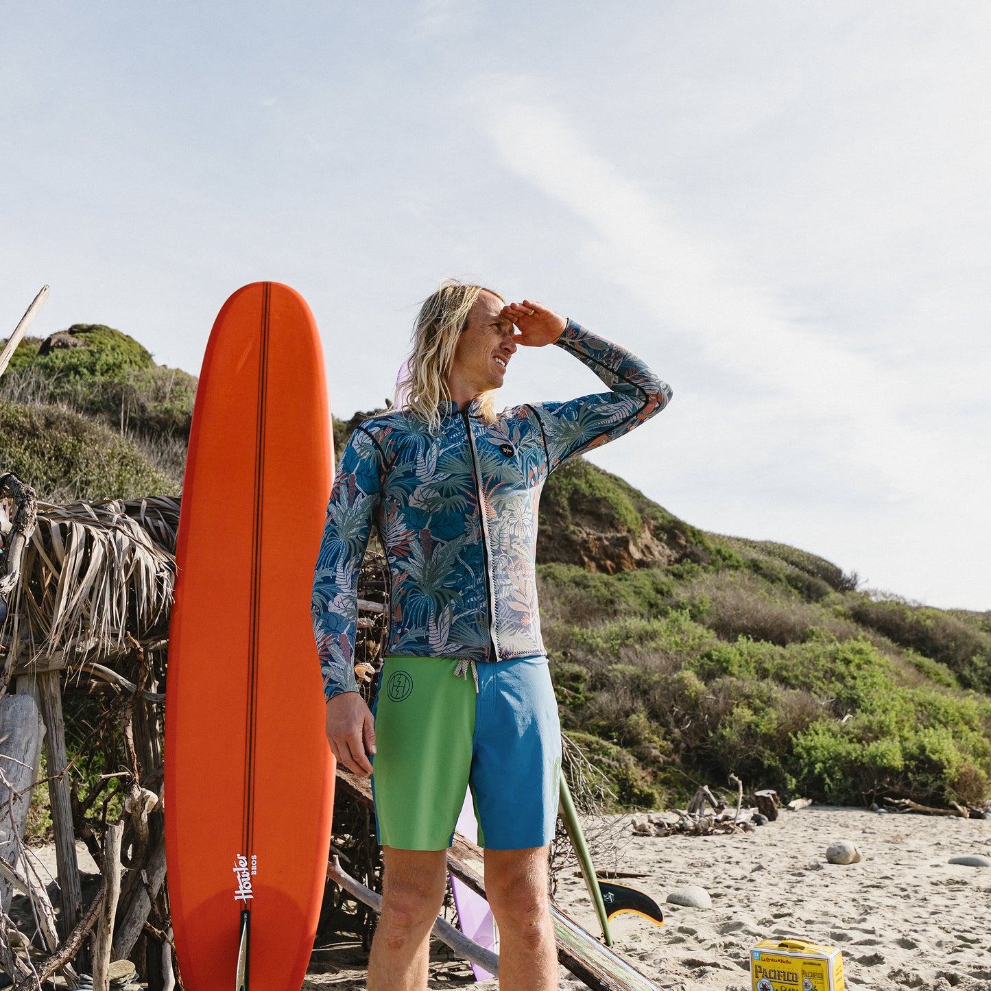 Del Este Boardshorts - Skrimp : Blue Steel