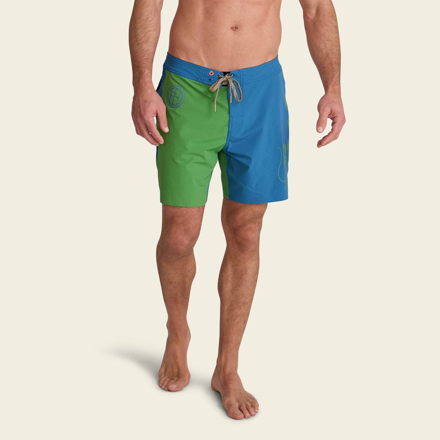 Del Este Boardshorts - Skrimp : Blue Steel