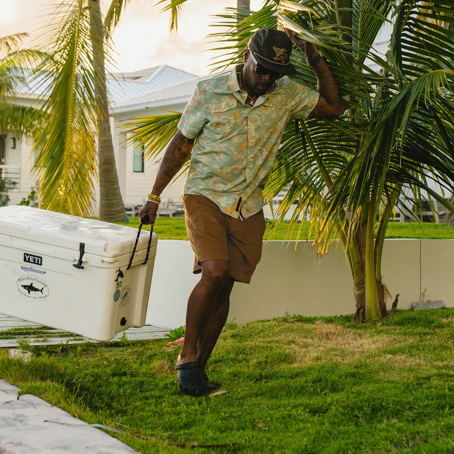 Pressure Drop Cord Shorts - Grid : British Khaki