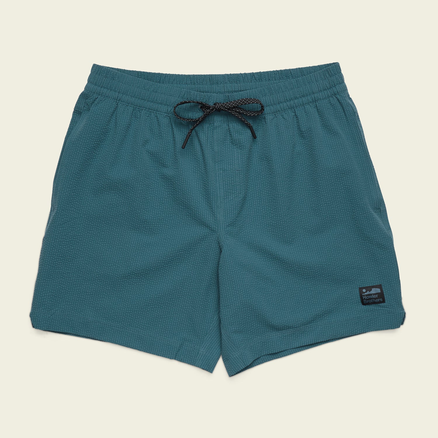 Salado Seersucker Shorts - Dark Teal