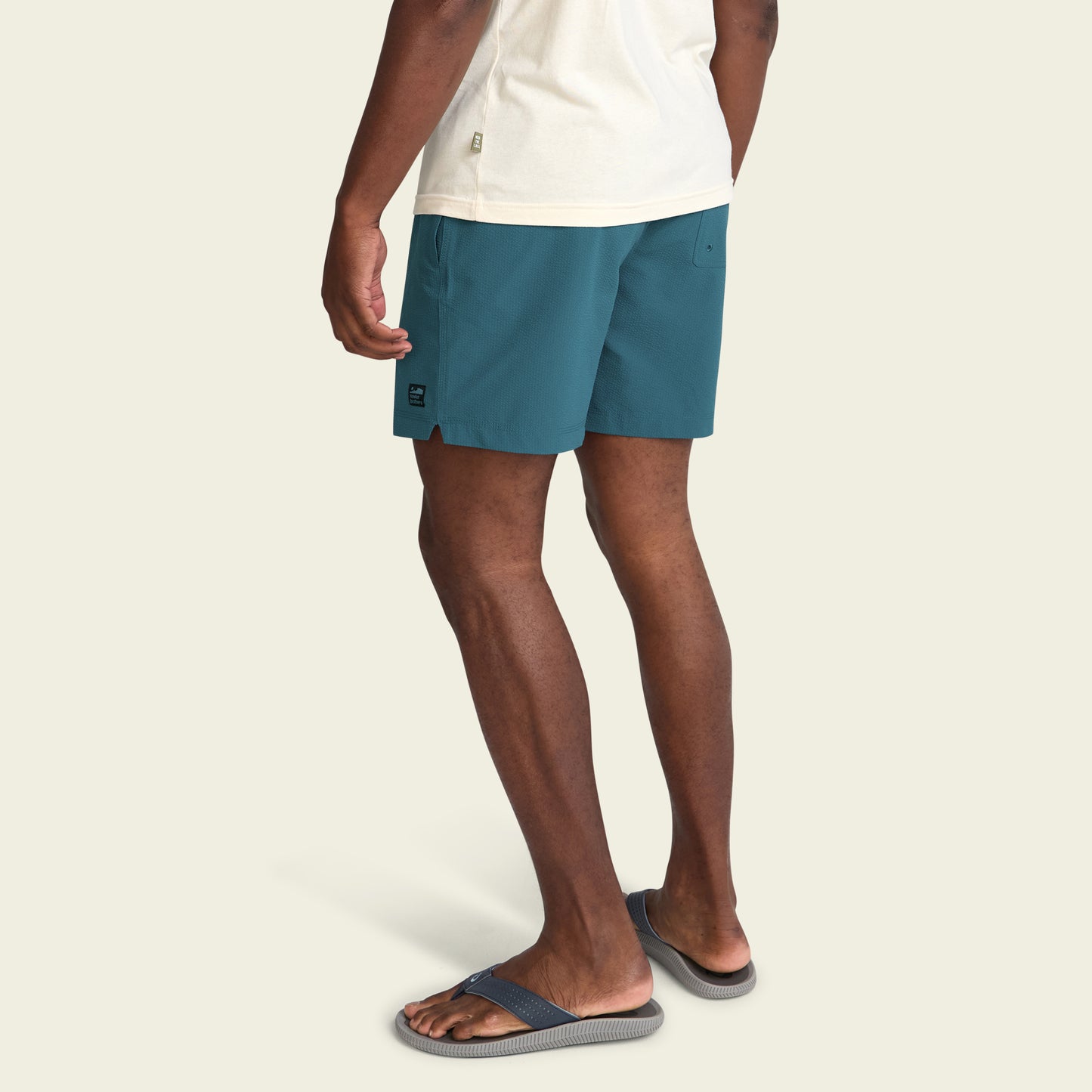 Salado Seersucker Shorts - Dark Teal